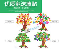 幼儿园小学立体墙贴教室布置泡沫贴纸苹果树文化墙贴装饰
