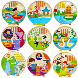 儿童古诗词贴画幼儿园唐诗粘贴手工diy制作材料包早教益智