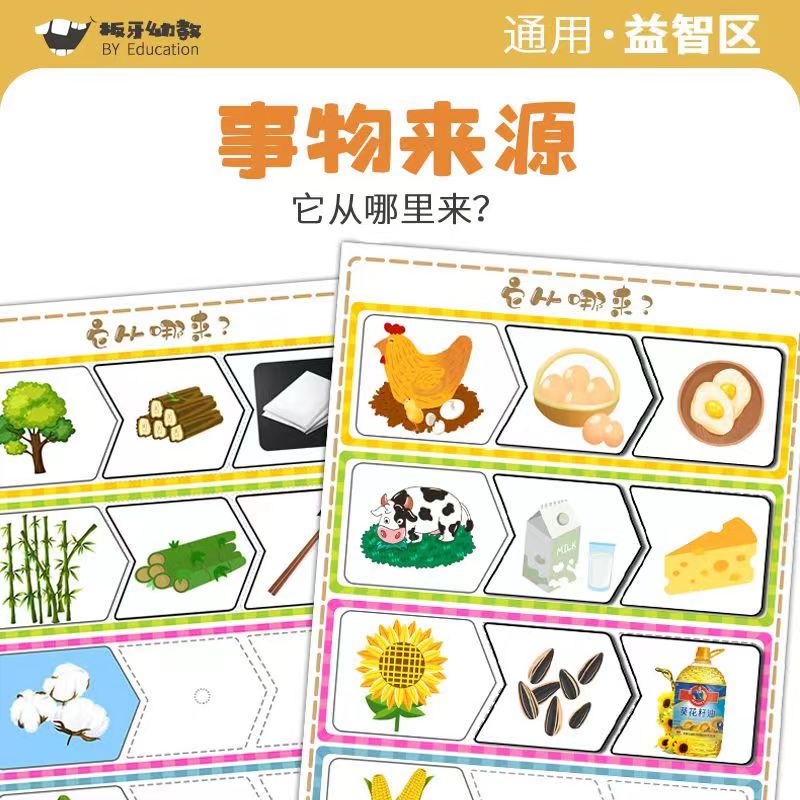 幼儿园区域材料中大班科学区事物来源它从哪里来区角环创早教